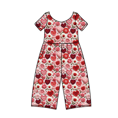 Stitched with Love Wide Leg Romper with pockets(New sizing more True to size)